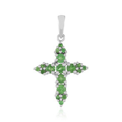 Ciondolo in argento con Tsavorite della Tanzania