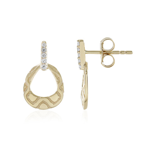 Zirkon-Goldohrringe