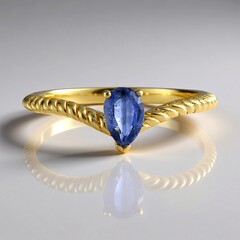 Anello in argento con Cianite del Nepal