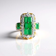 Anello in argento con Smeraldo Zambia (Gems en Vogue)
