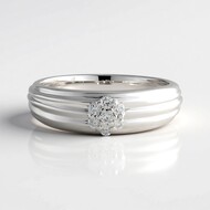 Anillo en plata con Diamante I2 (H) (de Melo Essence)