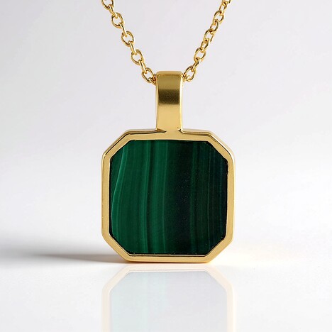 Collier en argent et Malachite
