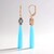 Orecchini in argento con Calcedonio Blu (KM by Juwelo)