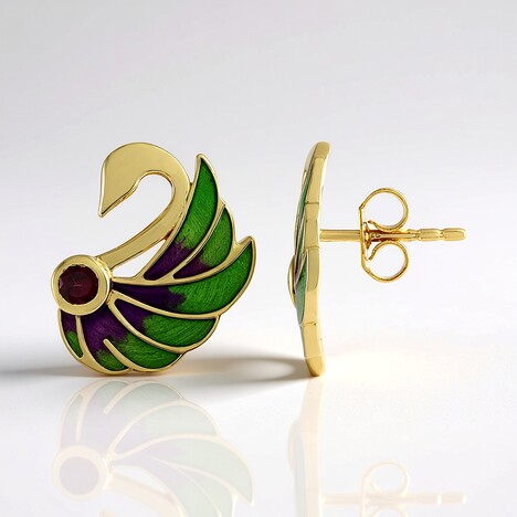 Orecchini in argento con Rodolite