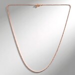 Catenina veneziana regolabile con cursore in argento 925 placcato oro rosa - 61 cm - 2,76 g