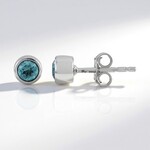 Pendientes en plata con Apatita azul