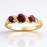 Anello in oro con Rubino Mozambico AAA (CIRARI)