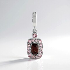 Ciondolo in argento con Zircone Mogano