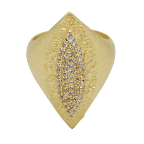 Zilveren ring met witte topaasstenen (MONOSONO COLLECTION)