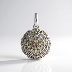 Ciondolo in oro con Diamante Champagne I2 (de Melo Gold)