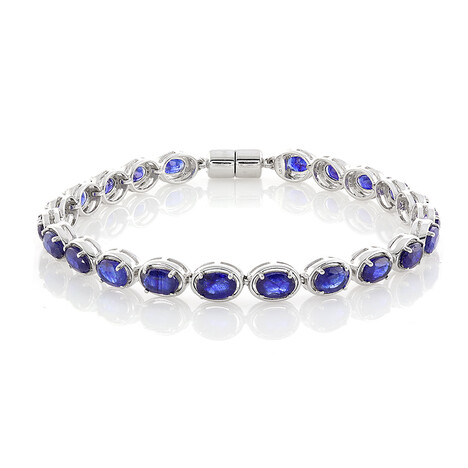 Bracciale in argento con Zaffiro Blu del Madagascar