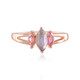 Bague en argent et Labradorite rose de Maniry
