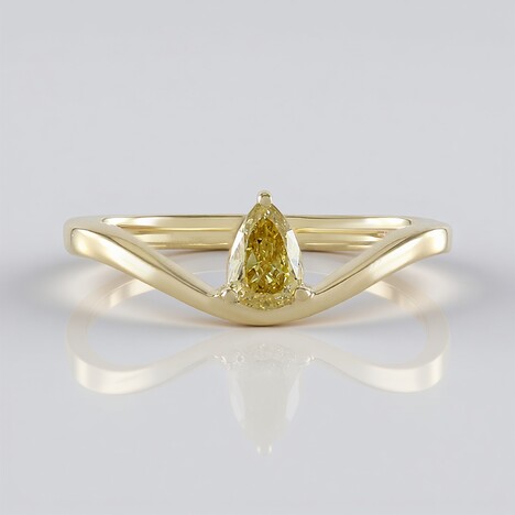 Anello in oro con Diamante Giallo VVS2 (de Melo)