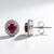 Boucles d'oreilles en or et Rubis AAA du Mozambique
