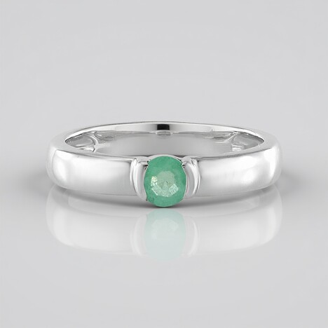 Anello in argento con Smeraldo Colombiano