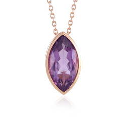 Lavendel-Amethyst-Silberhalskette