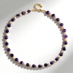 Collana in argento con Ametista Chevron