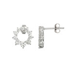 Zilveren oorbellen met zirkonen (Adela Silber)