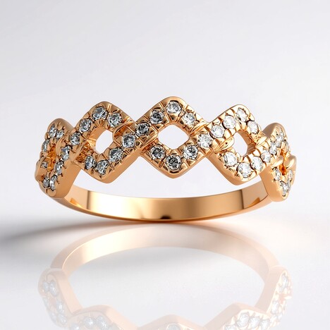 Anello in oro con Diamante Rose de France SI1 di Argyle (Annette)