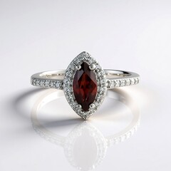 Anello in argento con Zircone Rosa