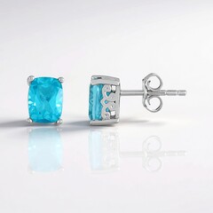 Orecchini in argento con Topazio Blu Paraiba