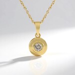 Collana in argento con Diamante Cioccolato I2