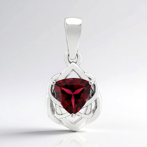 Pendentif en argent et Rhodolite de la Vallée du Rift (de Melo Essence)