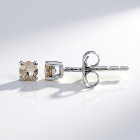 Orecchini in oro con Diamante Cioccolato I2 (SUHANA)