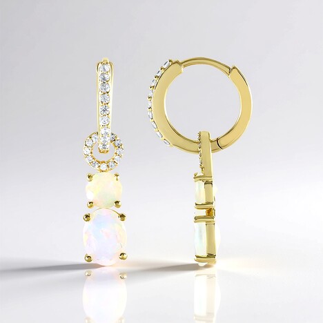 Orecchini in argento con Opale di Welo
