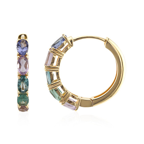 Edelstein-Silberohrringe