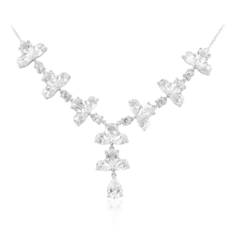 Collar en plata con Topacio blanco