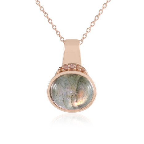 Kupferfarbener Maniry-Labradorit-Silberhalskette (KM by Juwelo)