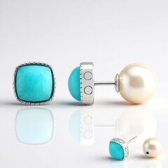 Orecchini in argento con Perla d'Acqua Dolce Bianca (TPC)