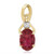 Ciondolo in oro con Rubellite Brasiliana AAA