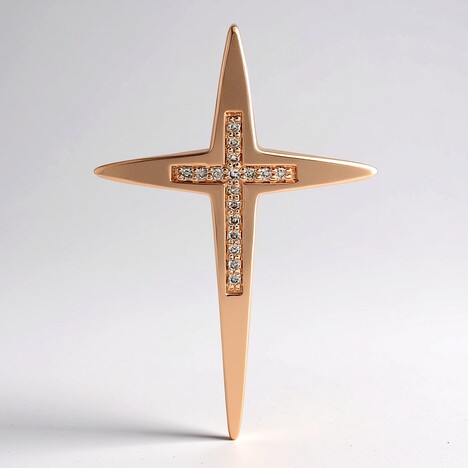 Ciondolo in argento con Diamante Argyle Rose de France I1 (Annette)
