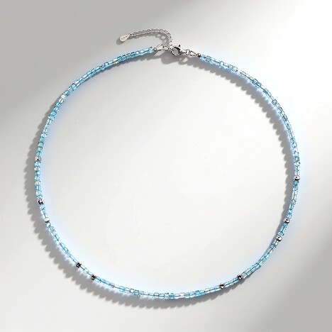 Collana in argento con Apatite Blu