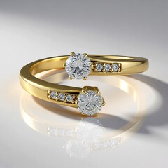Anello in oro con Zaffiro Bianco (Adela Gold)
