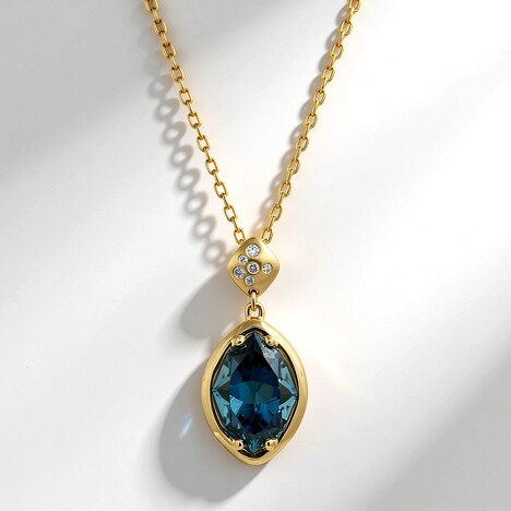 Collana in oro con Topazio Blu Londra (CIRARI)