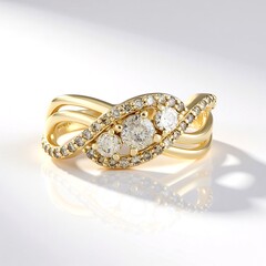 Anello in oro con Diamante Cioccolato I2