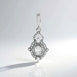 Ciondolo in argento con Zaffiro Bianco