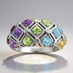 Anello in argento con Ametista