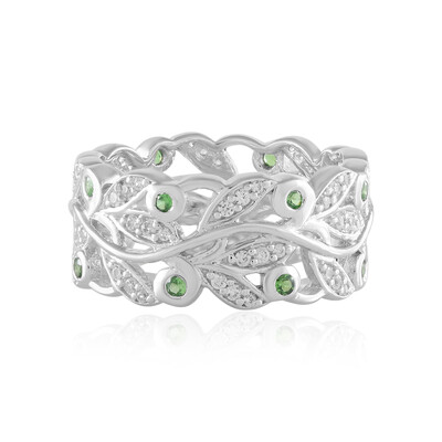 Bague en argent et Tsavorite de Tanzanie (de Melo)