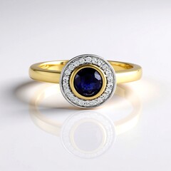 Anello in argento con Zaffiro Blu del Madagascar