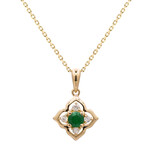 14K AAA Zambian Emerald Gold Necklace (CIRARI)
