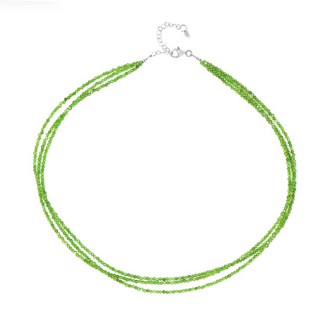 Collar en plata con Diópsido de Rusia
