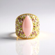 Pink Opal Silver Ring (de Melo Essence)