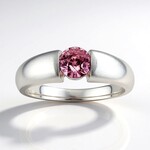 Anello in argento con Zircone Rosa