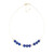 Edelstalen halsketting met lapis lazulistenen