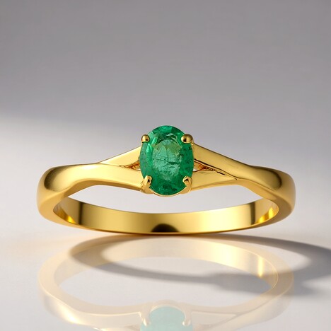 Anello in argento con Smeraldo Zambia