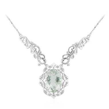 Grüner Amethyst-Silbercollier